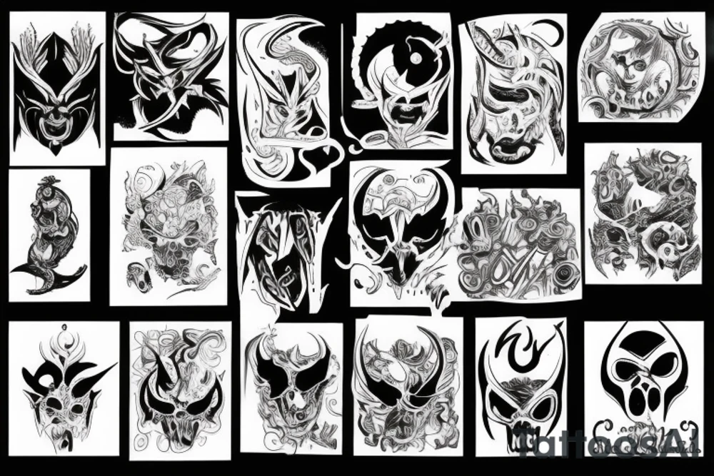 demon theme tattoo idea