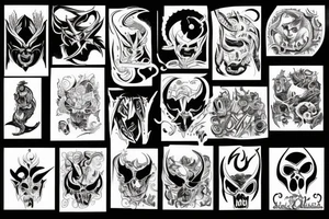 demon theme tattoo idea