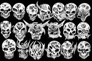 back demon theme tattoo idea