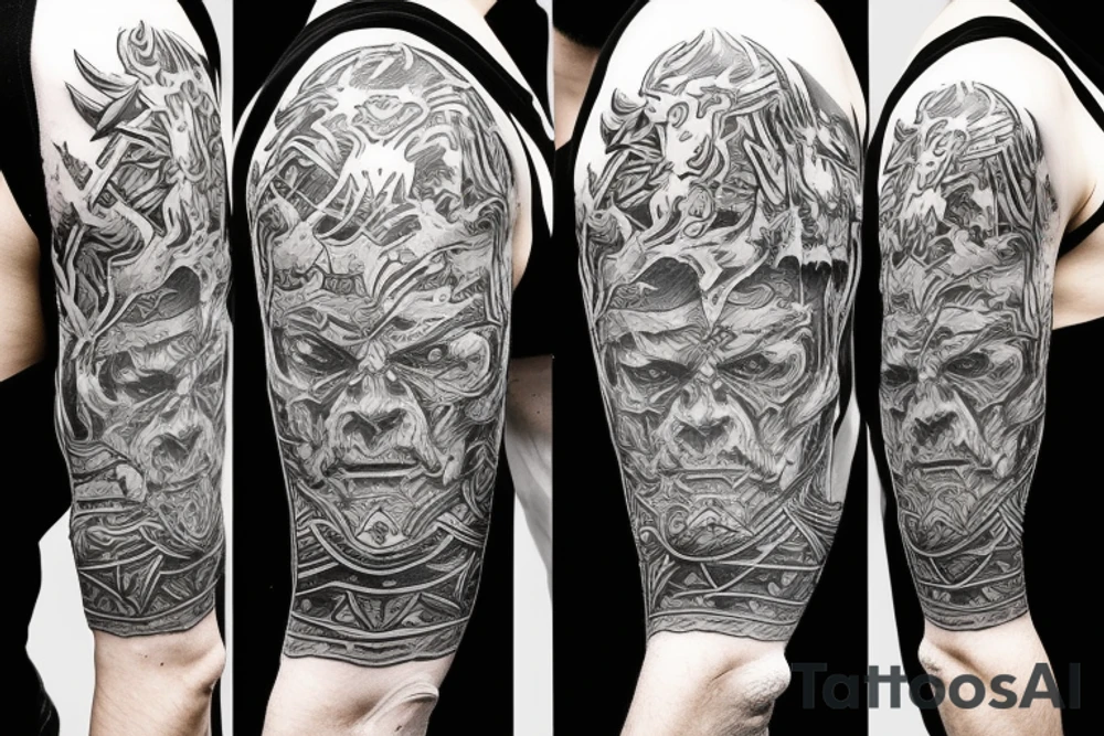 berserker theme tattoo for your back tattoo idea