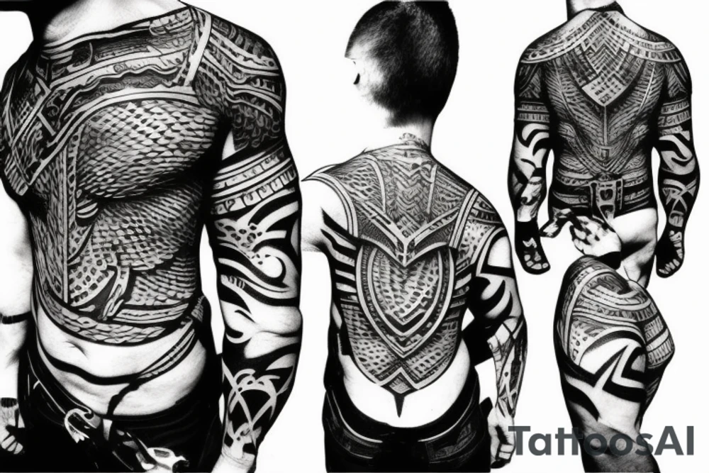 berserker theme tattoo for your back tattoo idea