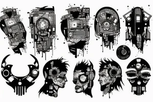 Cyberpunk Ukraine tattoo idea