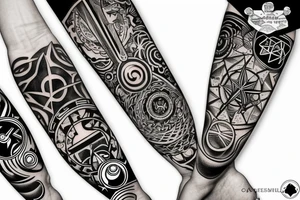 19 stars and 6 planets tattoo idea