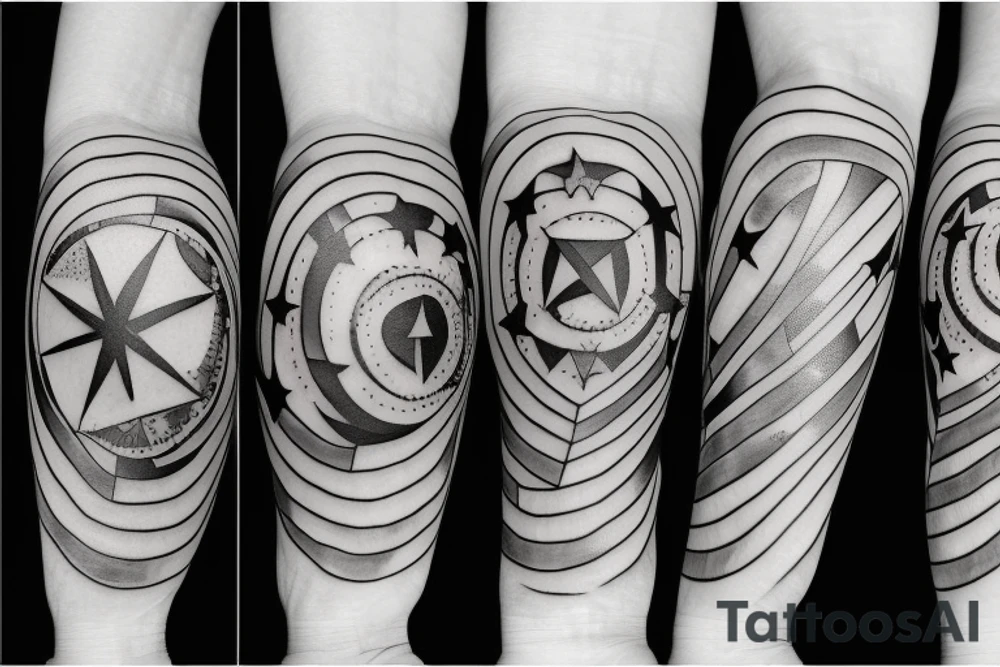 19 stars and 6 planets tattoo idea