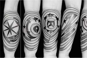 19 stars and 6 planets tattoo idea