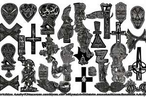 ankh cross tattoo idea