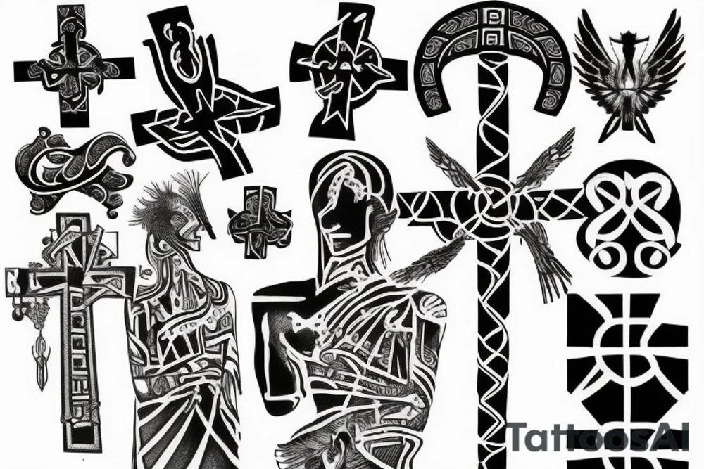 ankh cross tattoo idea