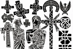 ankh cross tattoo idea