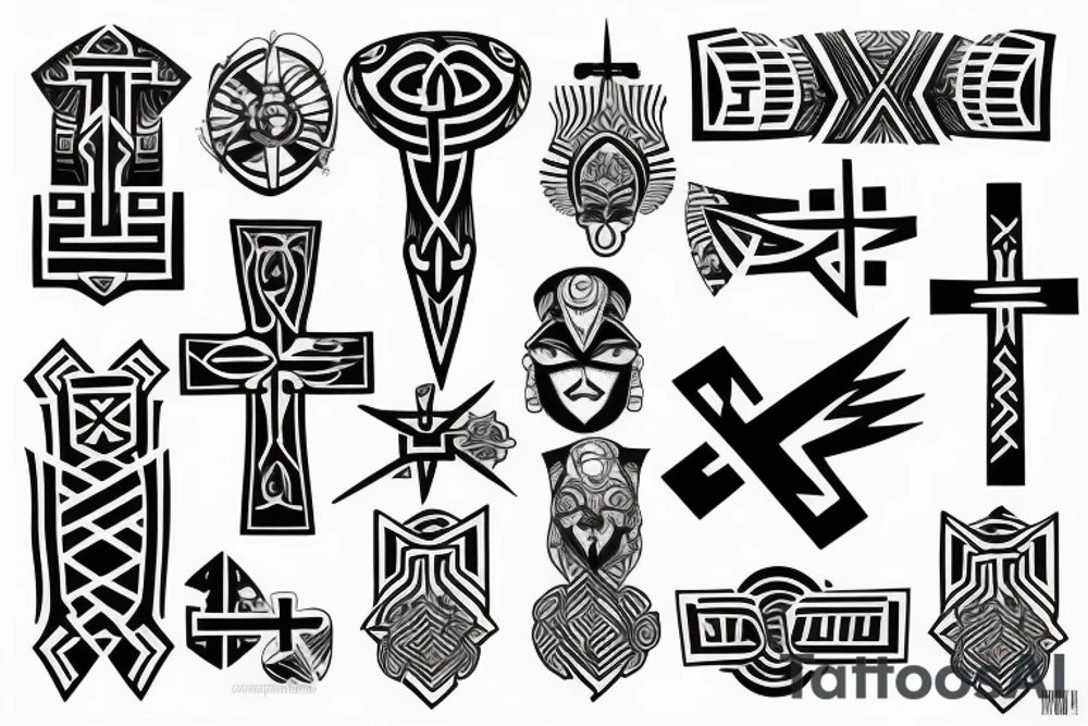ankh cross tattoo idea