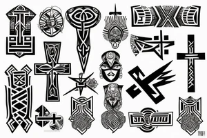 ankh cross tattoo idea