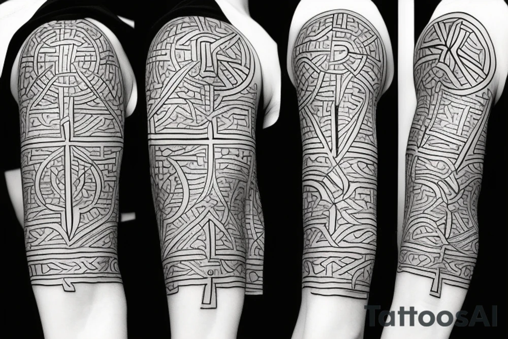 ankh cross tattoo idea