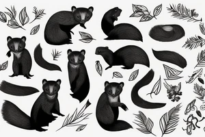 beech marten burning tattoo idea