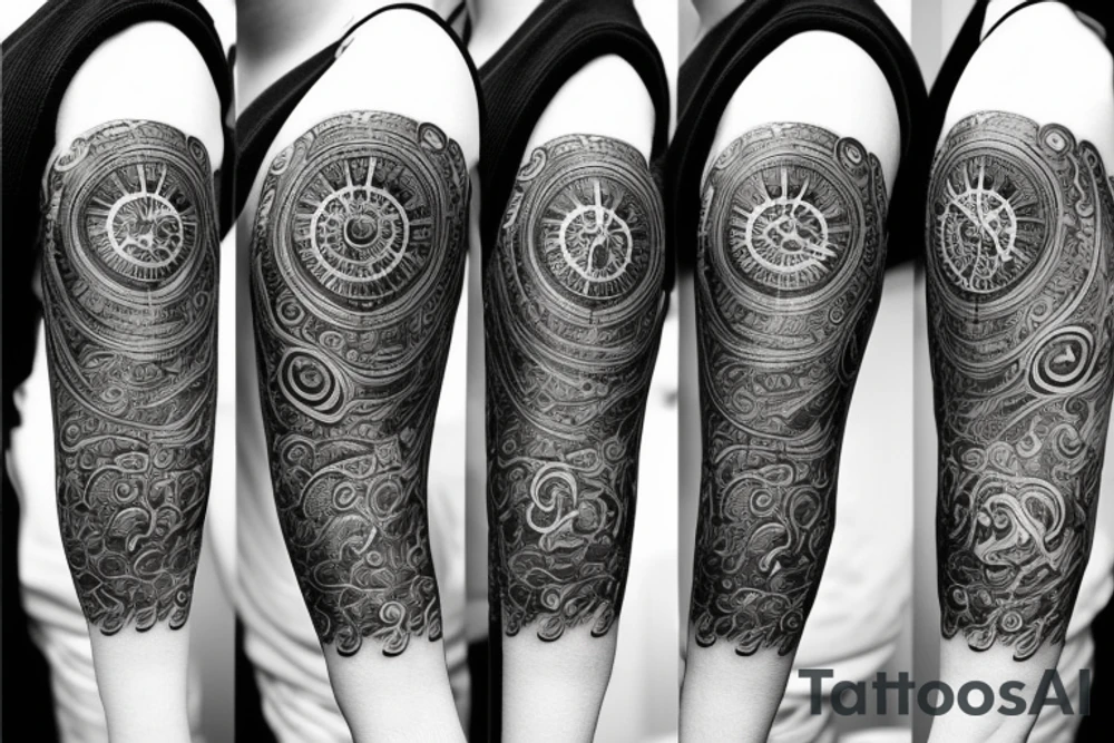 Pocket watch tattoo idea