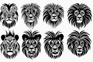 Scary Lions Head tattoo idea