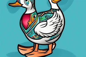 a gangster duck holds a shoal tattoo idea