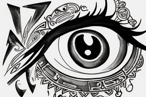 technology inspired eye of horus tattoo idea