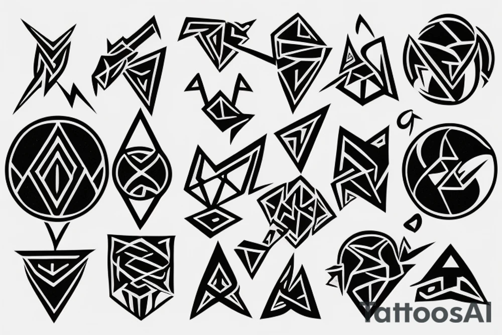 technology inspired vikiring runes tattoo idea