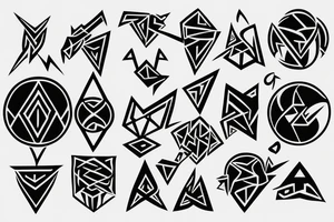 technology inspired vikiring runes tattoo idea