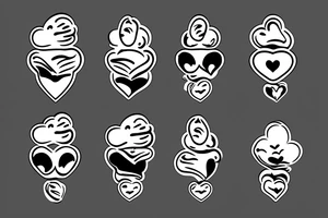 Tobacco pipe with heart shaped smoke tattoo idea