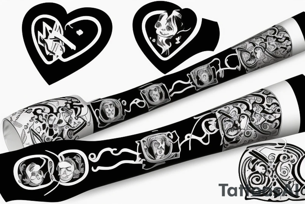 Oldschool tbacco pipe with heart shaped smoke tattoo idea
