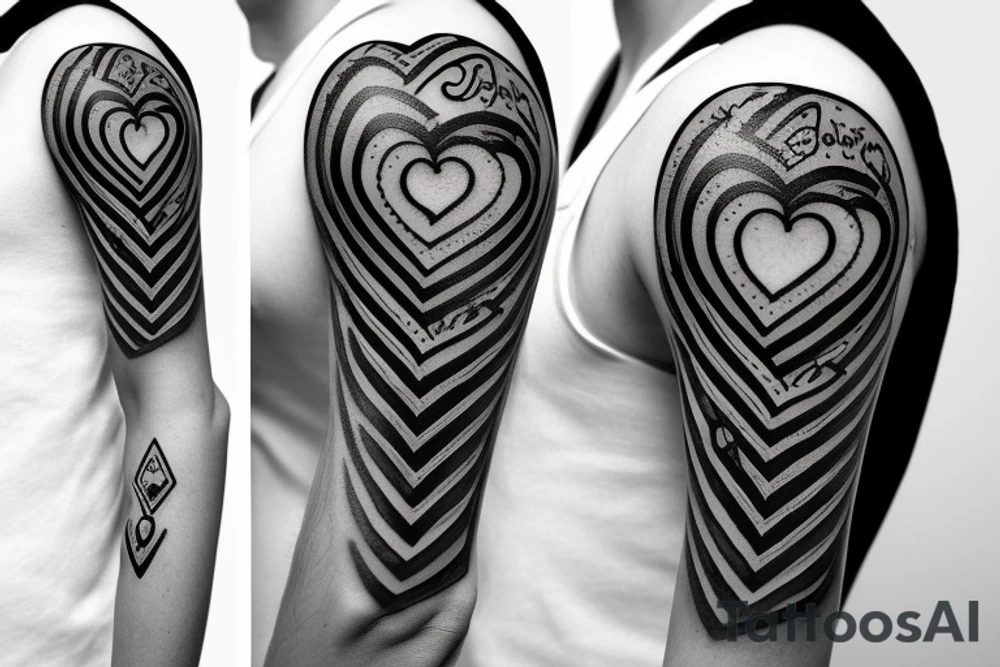 Oldschool tbacco pipe with heart shaped smoke tattoo idea