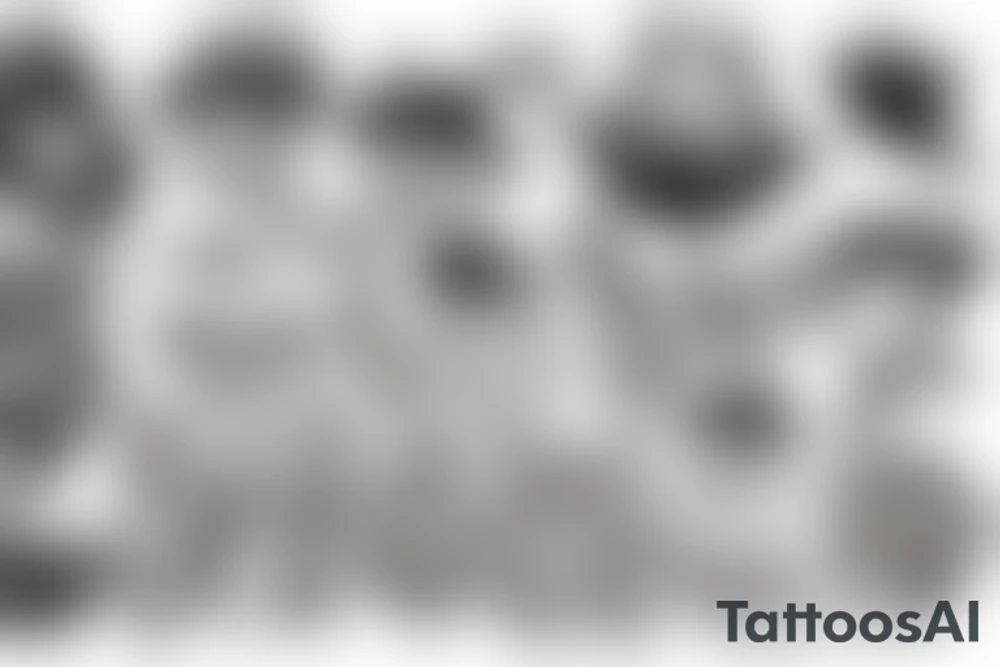 Gangster doing drugs and gambling tattoo idea