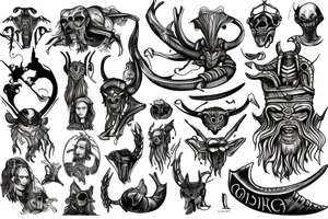 Aliens and vikings tattoo idea