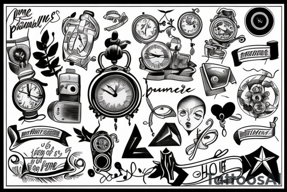 Time makes us a prisoner of the present tattoo idea
