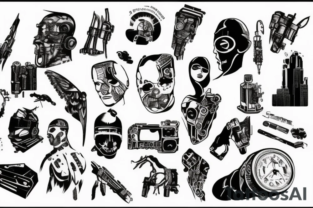 january 9 1974 cyberpunk tattoo idea