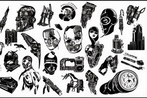 january 9 1974 cyberpunk tattoo idea