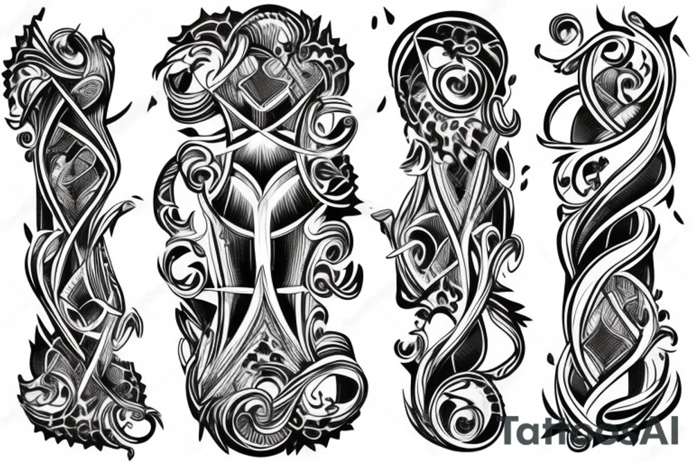 stairs and a man climbing up them tattoo idea