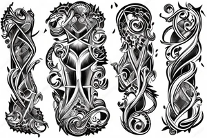 stairs and a man climbing up them tattoo idea