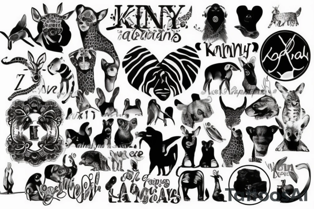 Kenya, Africa, love, animals tattoo idea