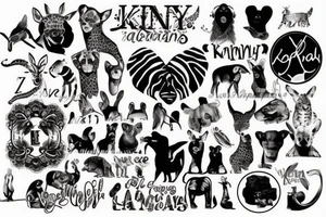 Kenya, Africa, love, animals tattoo idea