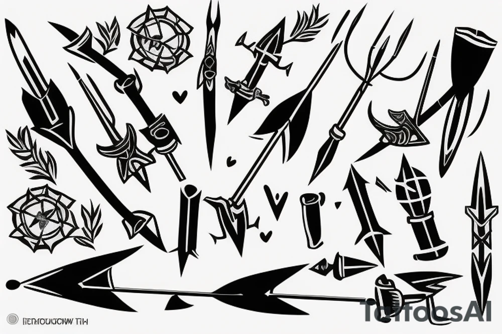 Started arrow from bow tattoo idea