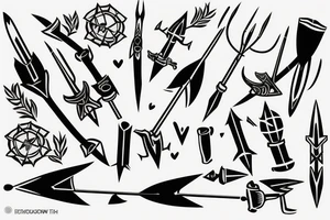 Started arrow from bow tattoo idea
