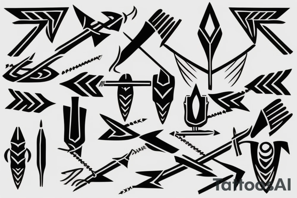 Started arrow from bow tattoo idea