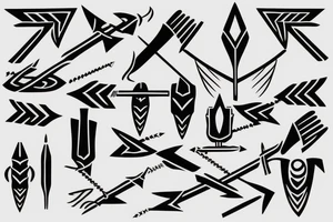Started arrow from bow tattoo idea