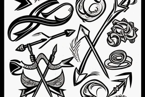 Bow and Arrow tattoo idea