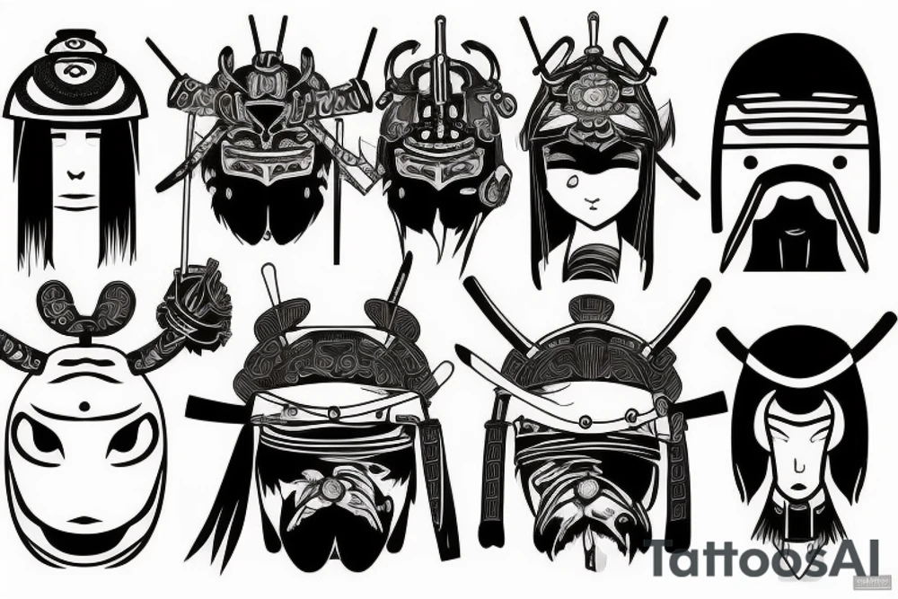 Samurai Helmet tattoo idea