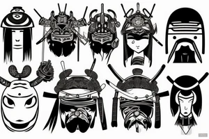Samurai Helmet tattoo idea