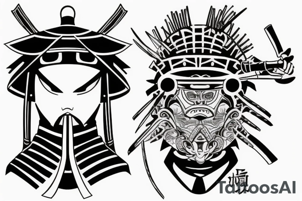 Samurai Helmet tattoo idea
