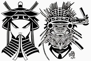 Samurai Helmet tattoo idea