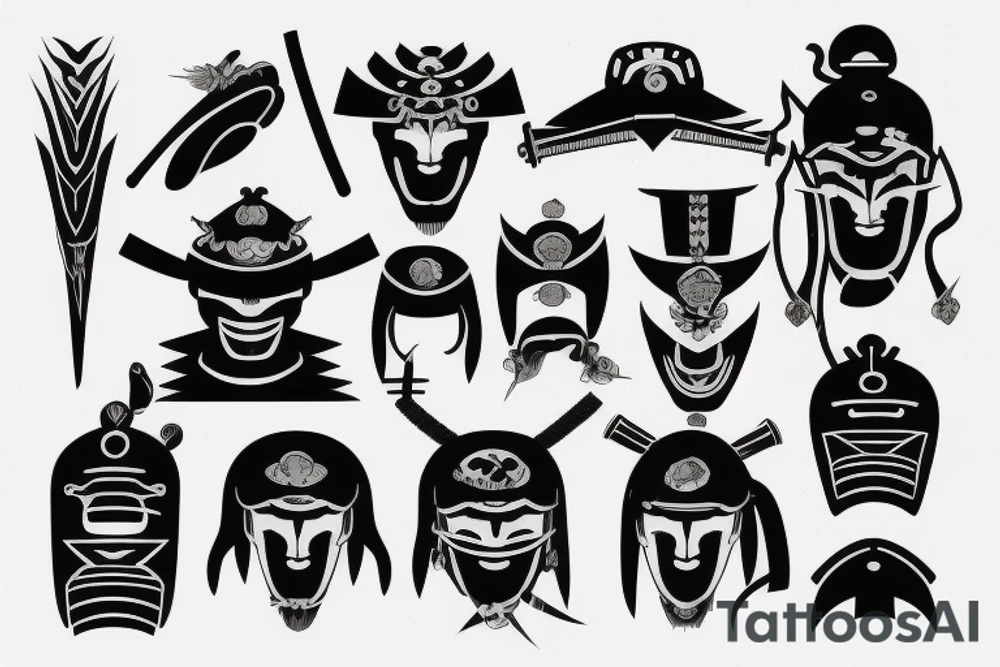 Samurai Helmet tattoo idea