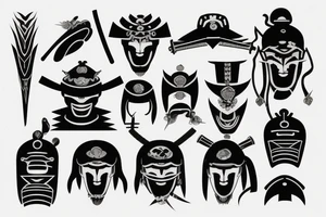 Samurai Helmet tattoo idea