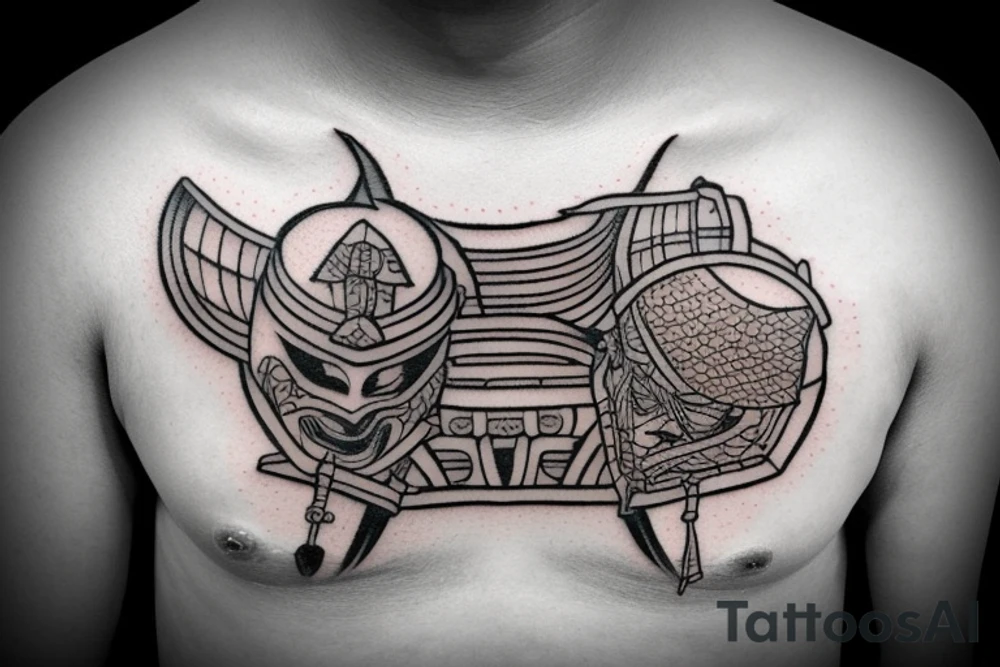 Samurai Helmet tattoo idea
