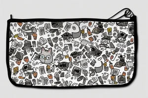 money bag with a cat ion the hell tattoo idea