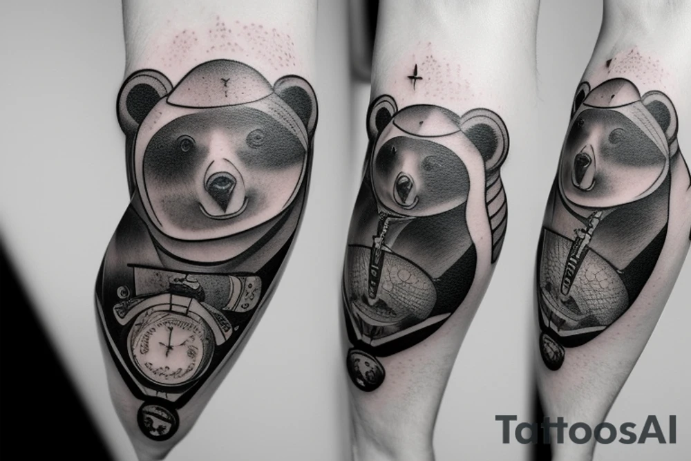 sci-fi Tecnological Bear tattoo idea