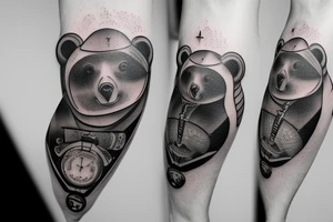 sci-fi Tecnological Bear tattoo idea