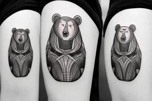 sci-fi Tecnological Bear tattoo idea